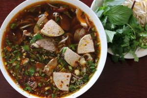 A photo of soup
